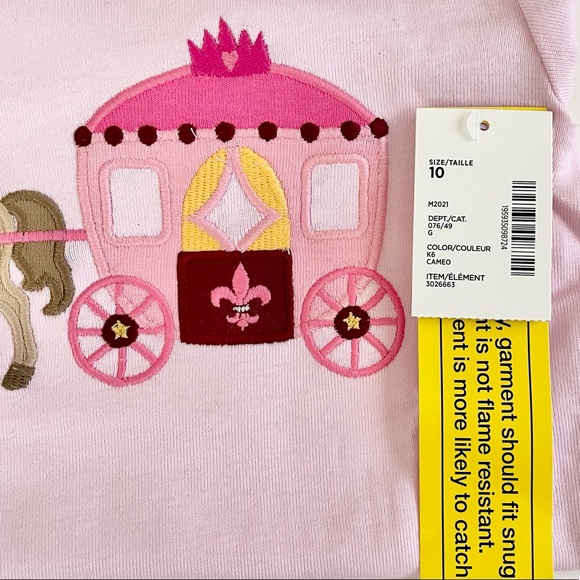 Gymboree Girls Royal Castle Pattern Pink Pajama Set NWT Size 10 - Picture 6 of 6